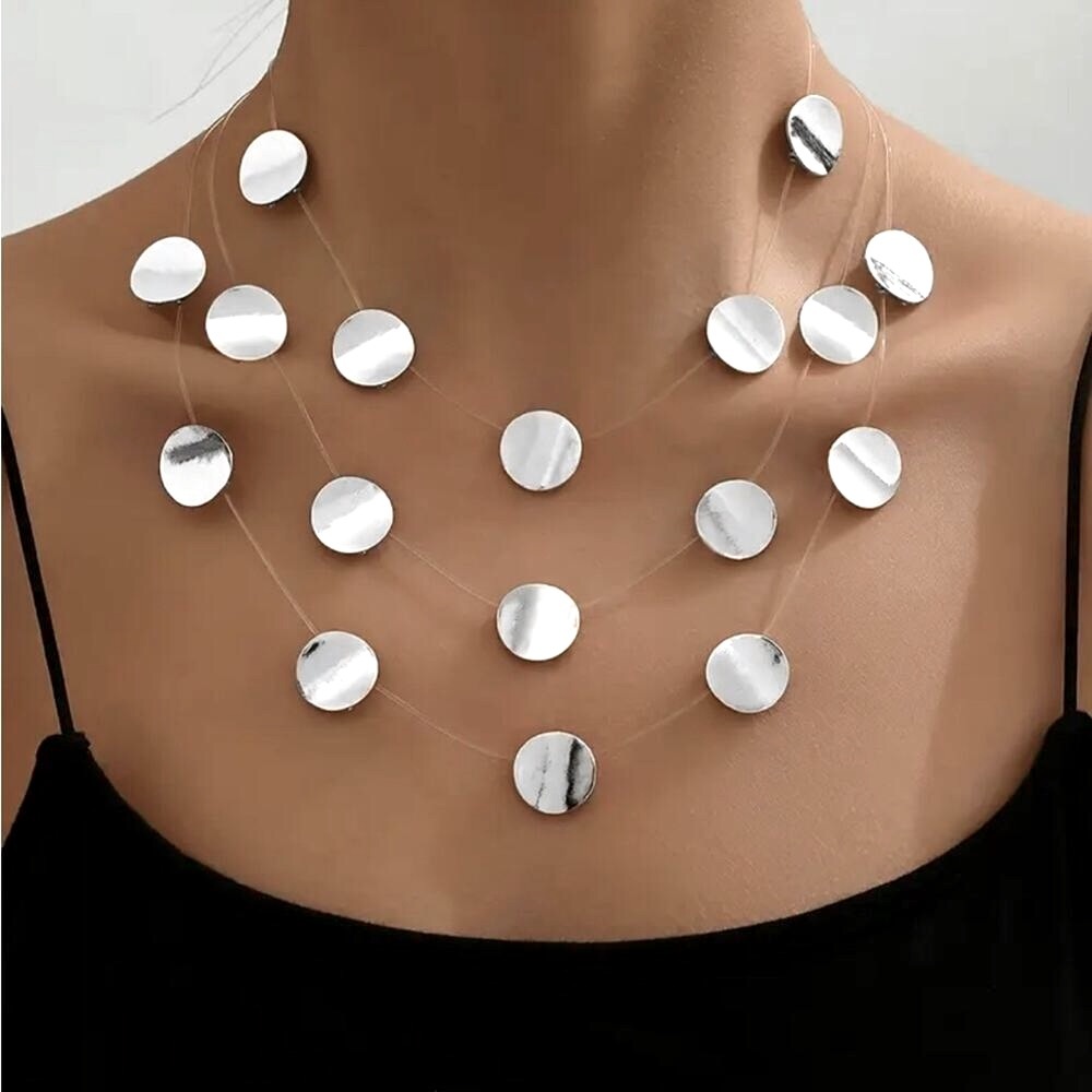Boutique Elegant Silver Invisible Necklace Design